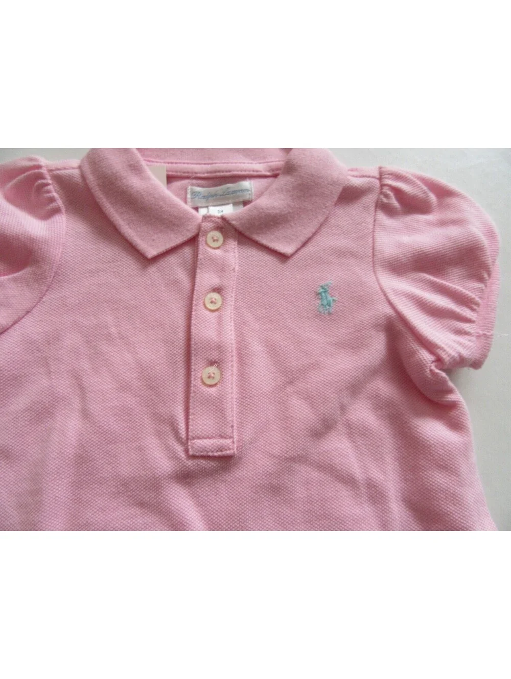 Ralph Lauren Polo Baby Girls 2 Pc Dress Pink with Blue Pony 9 Months NWT NEW